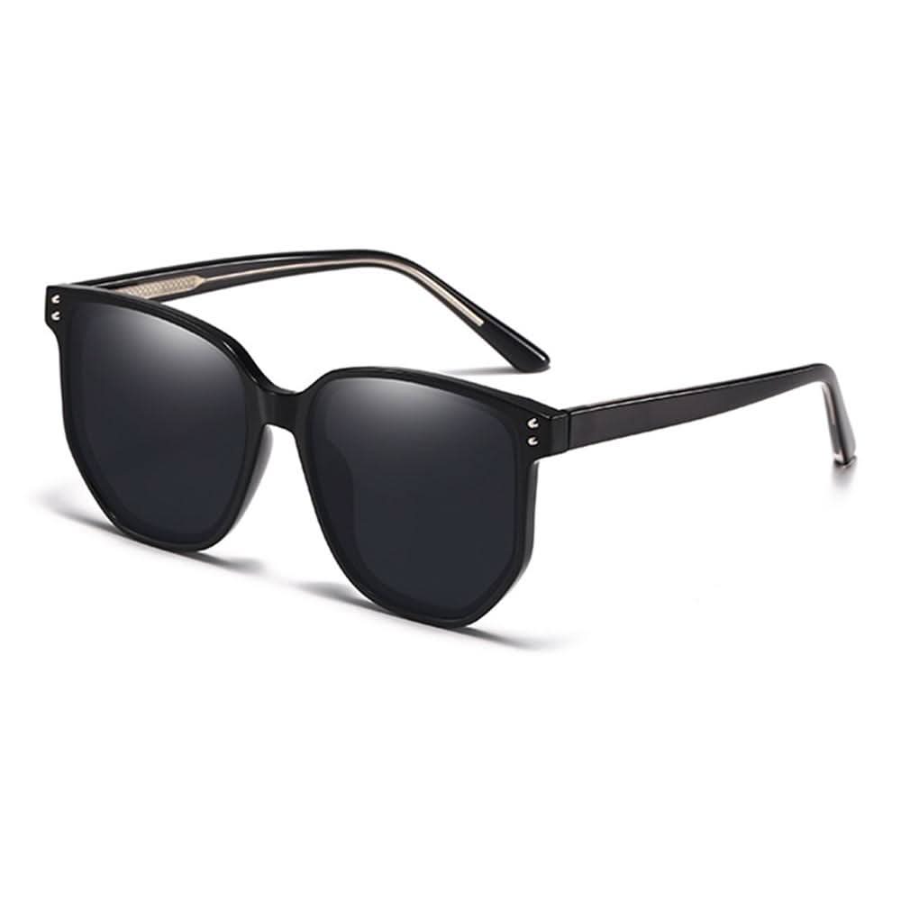 Retro Circle Frame Resin Sunglasses