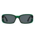 Dollger Square Wooden Temples Retro Sunglasses
